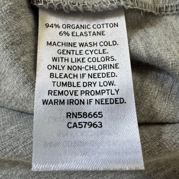 BP SCOOP NECK LONG SLEEVE ORGANIC COTTON TOP IN GRAY NWOT‎ WOMEN'S SIZE MEDIUM - Picture 7 of 9
